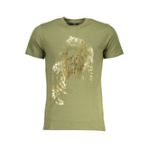 Cavalli Class Green Cotton T-Shirt -   -  Cavalli Class.
